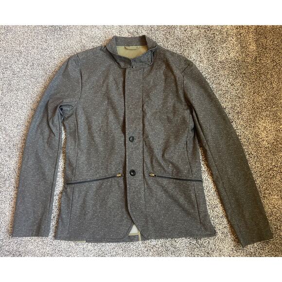 Lululemon TrailBlazer Herringbone Jacket Men's Medium Zip Button Travel Work - Picture 1 of 11